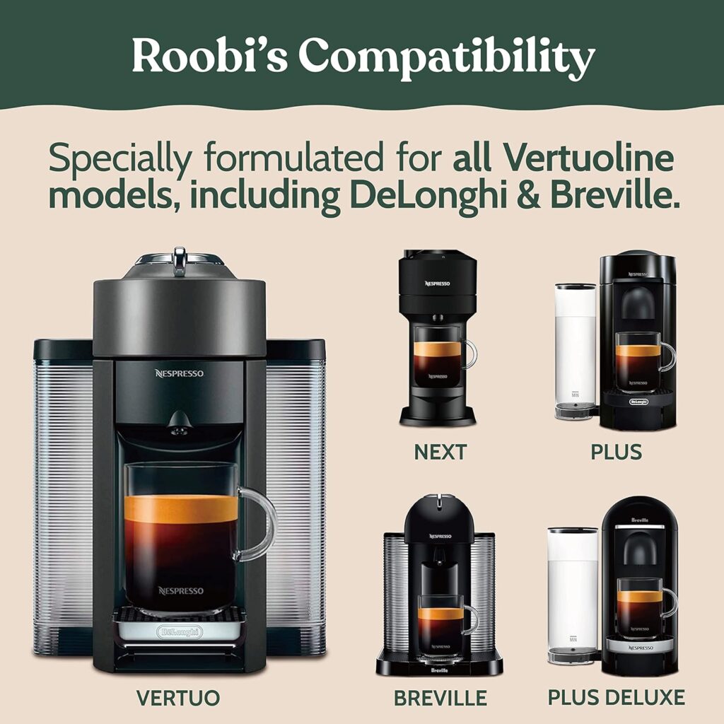 Nespresso Vertuo Compatible Descaling Solution. Eco-Friendly Formula to Clean  Descale Your Nespresso Vertuoline Machine. 2 Uses per Bottle, 2 Pack. Carbon Neutral Vertuo Descaling Kit.