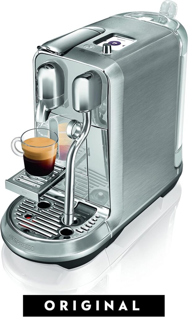 Breville Nespresso Nespresso Creatista Plus Coffee Espresso Machine, Brushed Stainless Steel BNE800BSSUSC