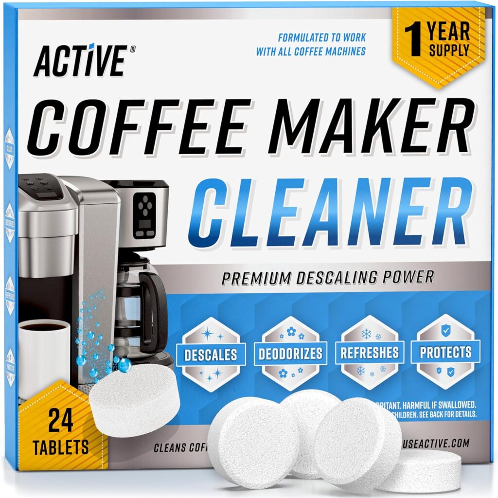Coffee Machine Cleaner Descaler Tablets - 24 Count, Compatible With Nespresso, Keurig, Ninja, Delonghi, Miele, Coffee Maker Pot Descaling  Cleaning Tabs, Descale Drip Coffe And Espresso Machines