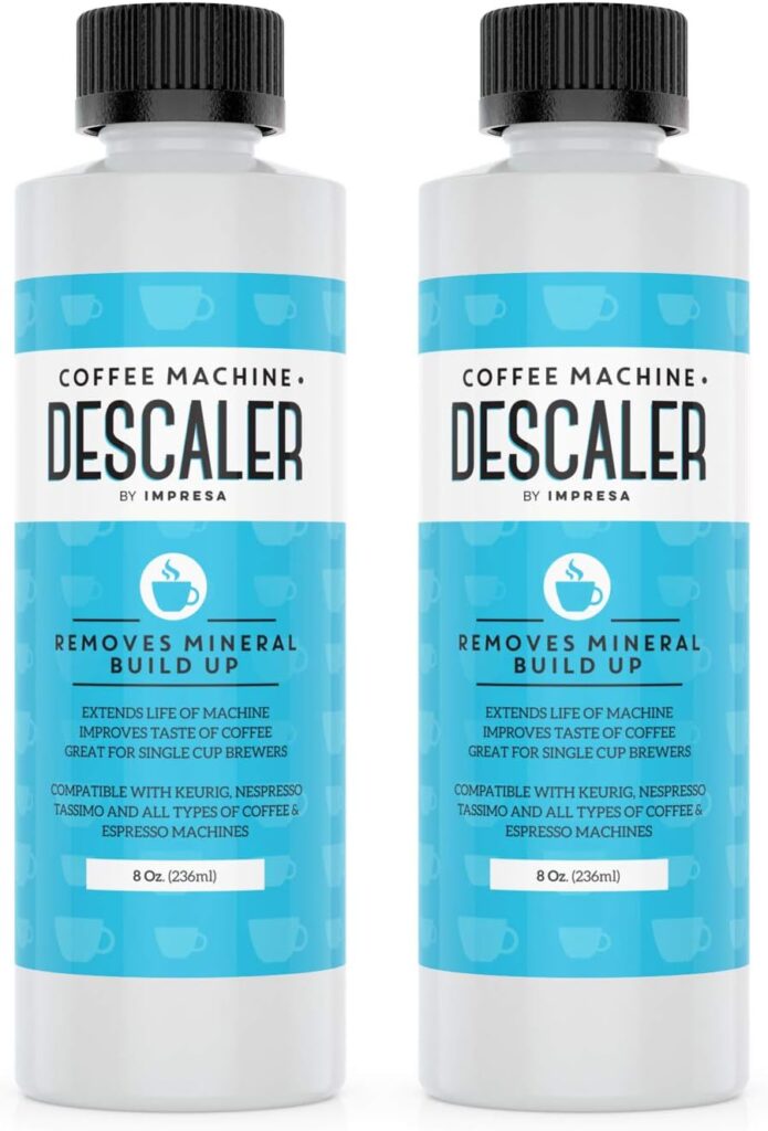 Descaler (2 Pack, 2 Uses Per Bottle) - Made in the USA - Universal Descaling Solution for Keurig, Nespresso, Delonghi and All Single Use Coffee and Espresso Machines