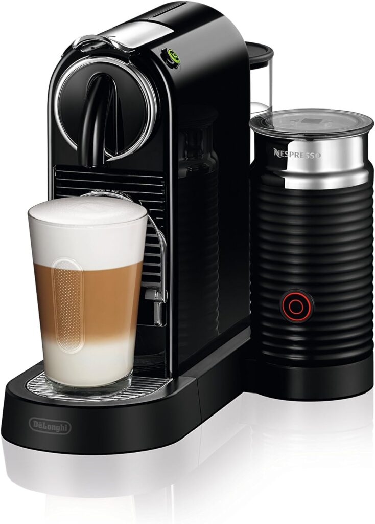 Nespresso CitiZ Coffee and Espresso Machine by DeLonghi with Milk Frother, Black, 9.3 x 14.6 x 10.9 inches