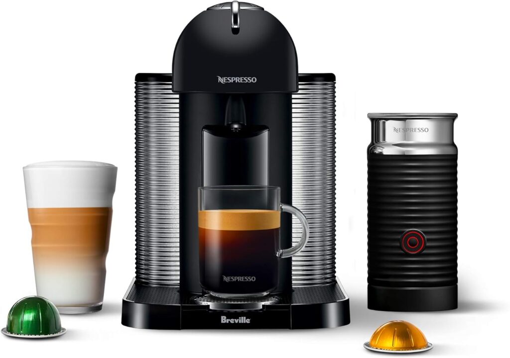 Nespresso Vertuo Coffee and Espresso Machine by Breville, 5 Cups, Chrome