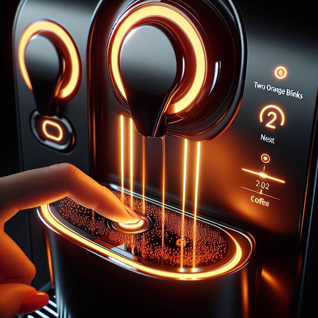 Nespresso Vertuo Next Two Orange Blinks