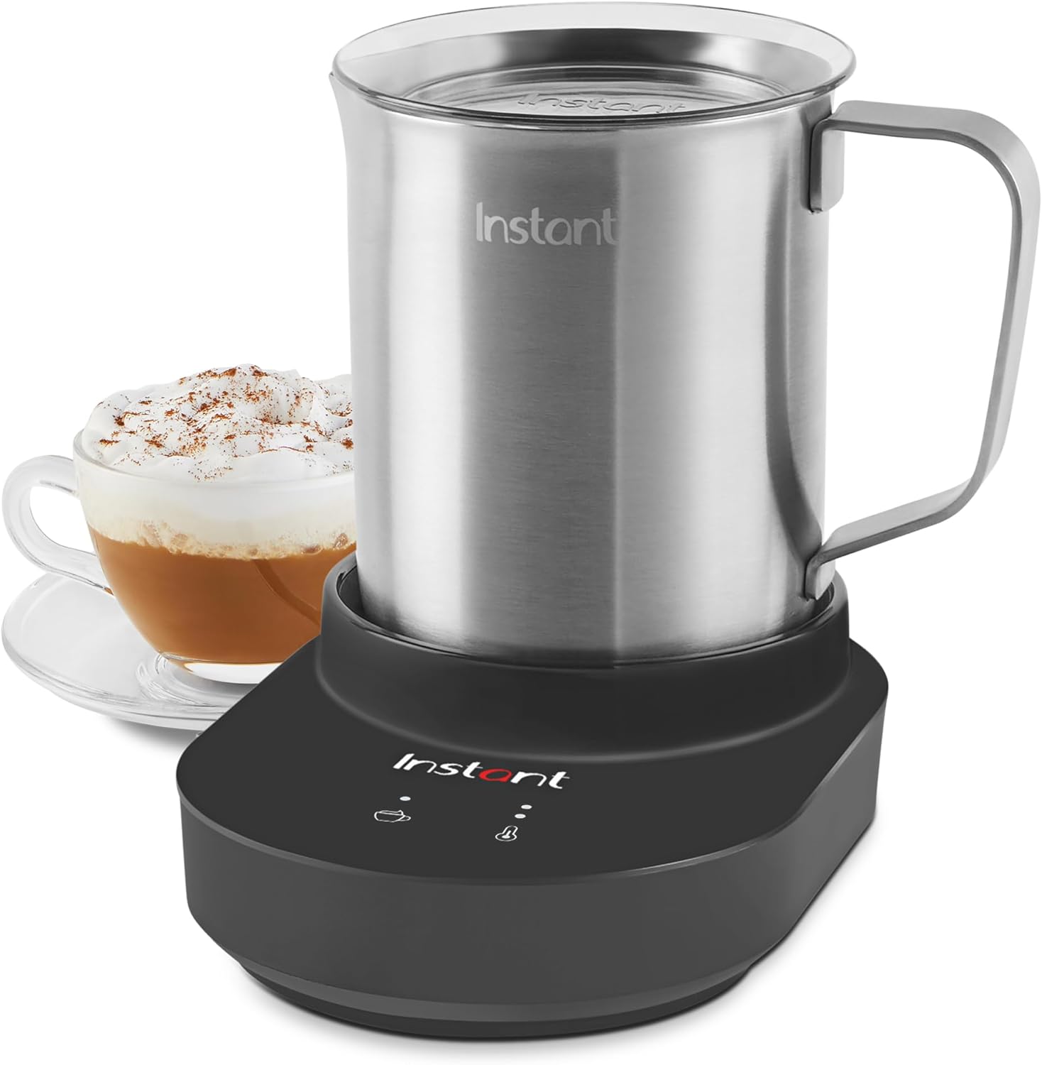 Instant Pot Instant Magic Froth 9-in-1 Electric Milk Steamer and Frother,17oz Stainless Steel Pitcher,Hot and Cold Foam Maker and Milk Warmer for Lattes,Cappuccinos,Macchiato