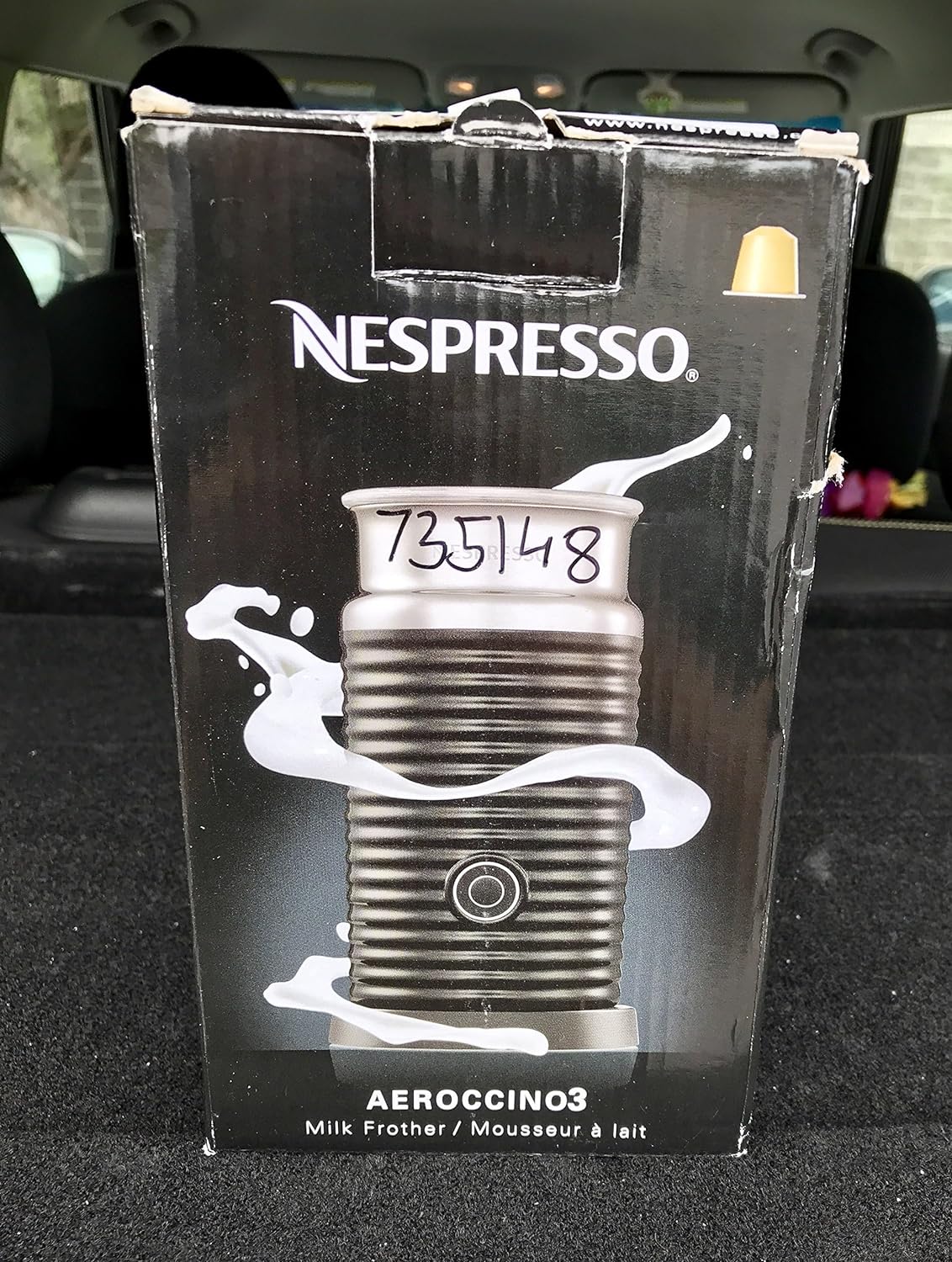 Nestle Nespresso Aeroccino3 3594 Black Milk Frother